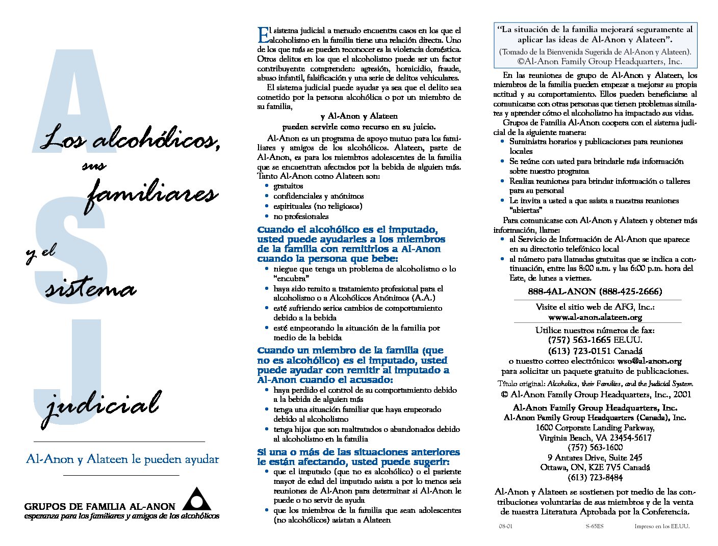 Alcoholics, Their Families and the Judicial System (inglés y español) - Image 3