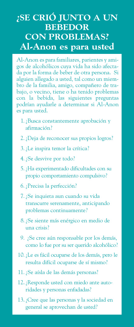 ¿Se crió junto a un bebedor con problemas?