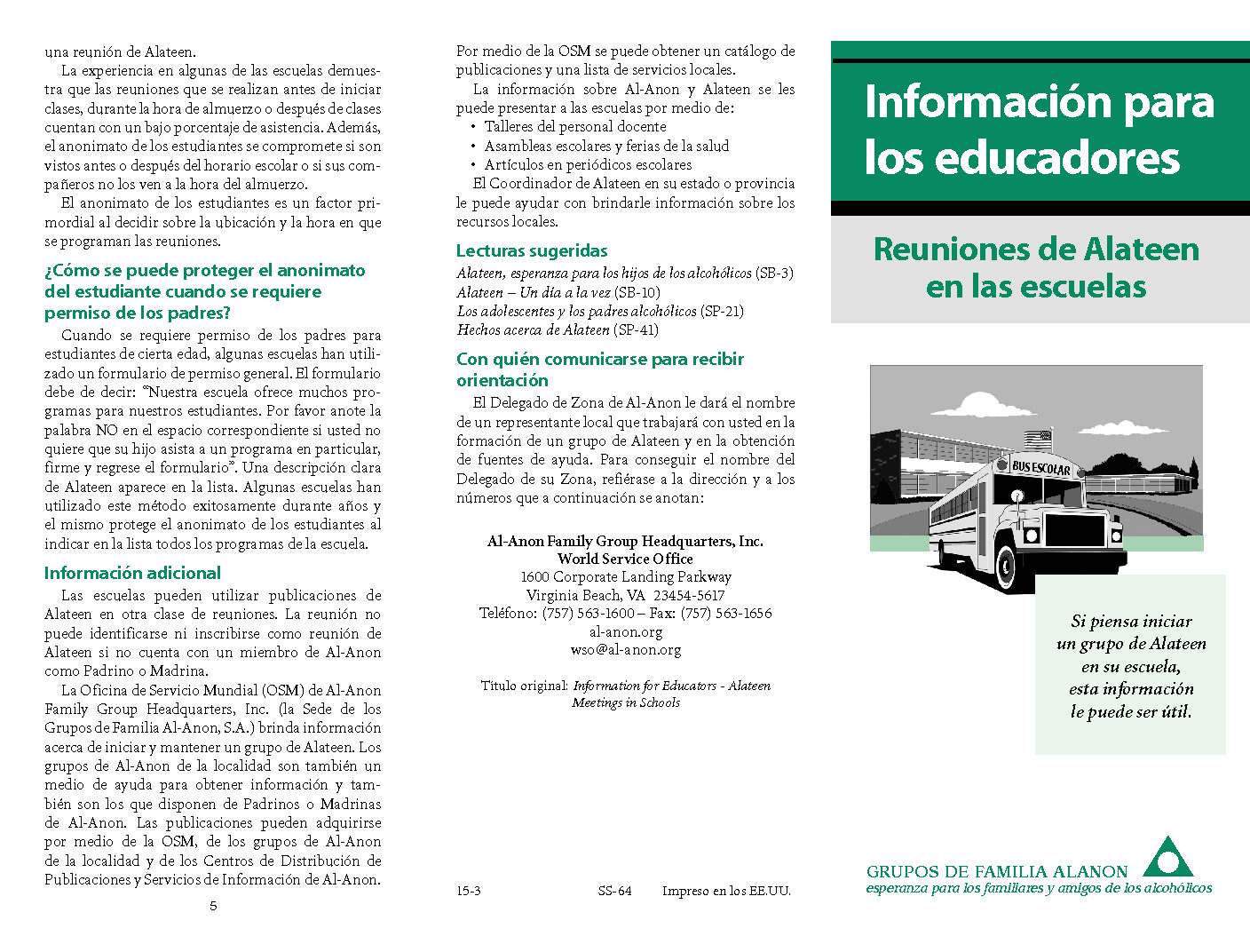 Información para los educadores: Reuniones de Alateen - Image 3
